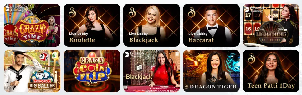 Jeux de casino en direct GAMBLORIA CASINO