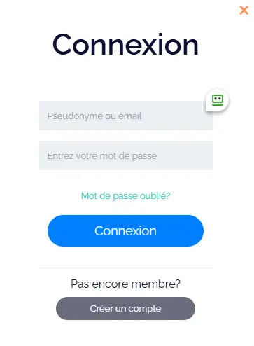 Connexion des membres du Gambloria Casino